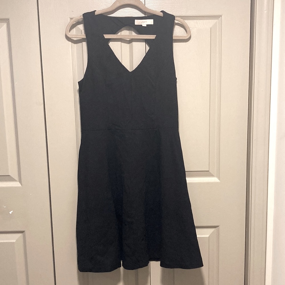 Loft Sleeveless knit dress with keyhole back